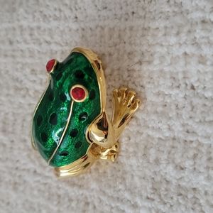 Jewelled Enameled Frog Trinket Box